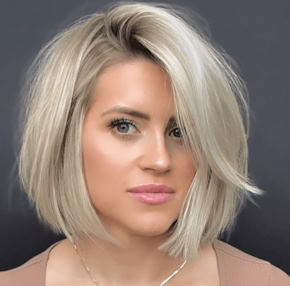 styled hair
